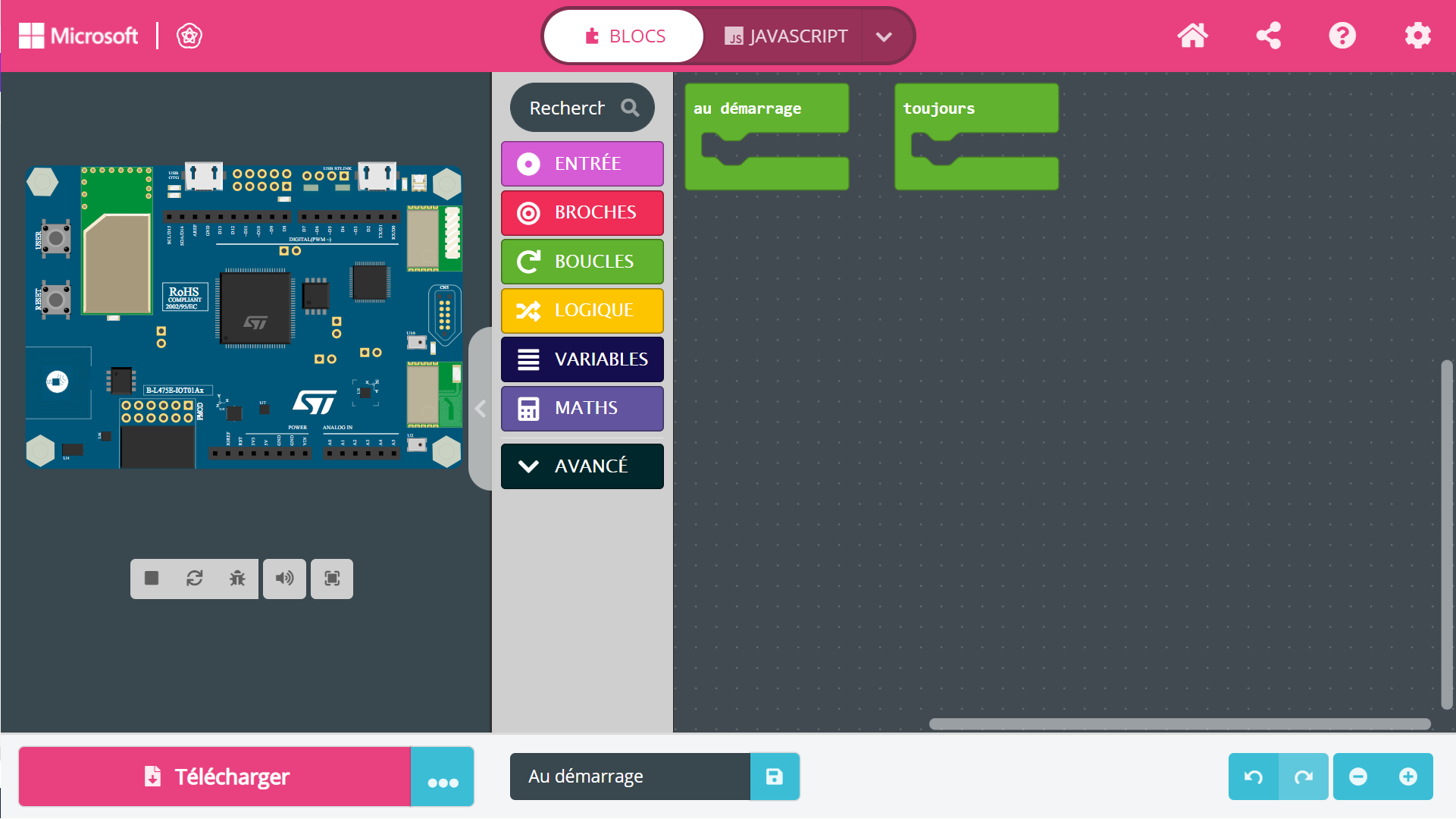MakeCode Editor servomoteur